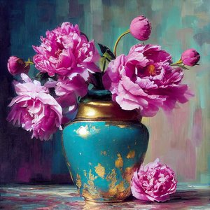 Fiore rosa, arte botanica astratta