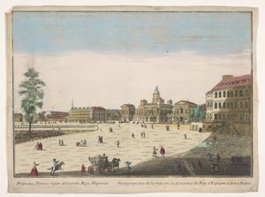 Veduta del Palacio del Buen Retiro a Madrid da familie Remondini (attributed to)
