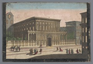 Veduta del Palazzo Doria-Tursi a Genova da familie Remondini (attributed to)