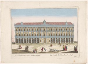 Vista del Palazzo Reale a Napoli da familie Remondini (attributed to)