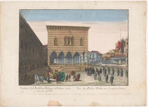 Veduta del Municipio di Udine da familie Remondini (attributed to)