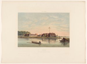 Forte Zeelandia a Paramaribo. Vista del Forte Zelandia a Paramaribo da jonkheer Jacob Eduard van Heemskerck