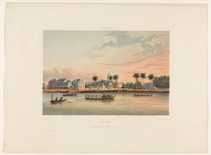 Lungomare con Casa del Governatore a Paramaribo, Suriname da jonkheer Jacob Eduard van Heemskerck
