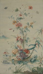Fiori e chinoiserie, XVIII secolo da late 18th century . French Painter
