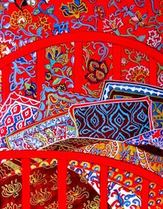 A letto con il rosso, 2015 (in, acrilico, olio)