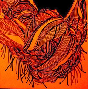Sciarpa di ruggine, 2016 (tecnica mista) da linda arthurs