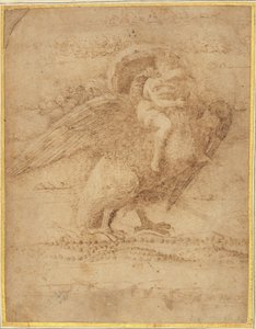 Giove e Ganimede sopra un ampio paesaggio da or Andrea Mantegna Giovanni Bellini