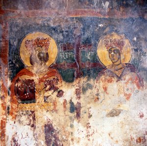 Affreschi nella chiesa bizantina di Agios Georgios da Theodore Charles Ange Coquelin