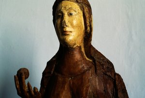 Figura femminile, statua in legno da Unbekannt Unbekannt
