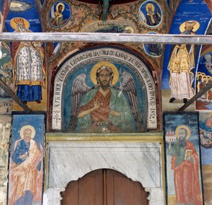 Affresco nel Monastero di Timios Prodromos, Serres, Macedonia Centrale, Grecia