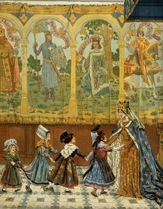 Storia della Francia nel Medioevo: Allegoria delle province francesi attestate alla corona di Francia sotto il regno di Luigi XI detto il Prudente (1423-1483) da pseudonym for Onfray de Breville Jacques Job