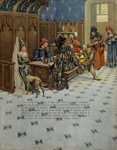 Nascita di Luigi XI, presentato al padre Carlo VII da pseudonym for Onfray de Breville Jacques Job