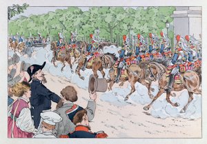 Jacques Marie Gaston Onfray de Breville detto JOB (1858 - 1931); Illustrazione dal libro Les épées de France: Scorta dell