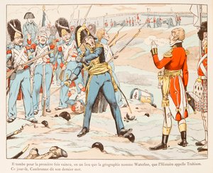 Jacques Marie Gaston Onfroy de Breville dit JOB - A Waterloo Cambronne contro gli inglesi che gli chiedono di arrendersi nel 1815, Collezione Privata da pseudonym for Onfray de Breville Jacques Job