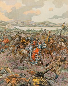 Jacques Marie Gaston Onfroy de Breville dit JOB - Storia del Belgio: Giovanni I Duca di Brabante vittorioso nella Battaglia di Woeringen nel 1288 durante la Guerra di Successione del Limburgo e dà autonomia al Brabante dalla Germania, Collezione Privata da pseudonym for Onfray de Breville Jacques Job