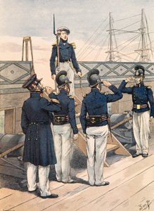 Uniforme delle truppe francesi di tutti i tempi: Marina Francese, ufficiali e marinai (1827), Collezione Privata