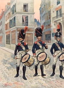 Uniforme delle truppe francesi di tutti i tempi: tamburi della Guardia Nazionale di Parigi (1814 - 1815) da pseudonym for Onfray de Breville Jacques Job