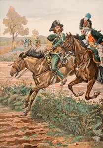 Uniforme delle truppe francesi di tutti i tempi: Cavaliere Vandeano e picchiere sul cavallo della Legione Germanica (1793) da pseudonym for Onfray de Breville Jacques Job