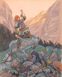 Rolando alla Battaglia di Roncisvalle nel 778