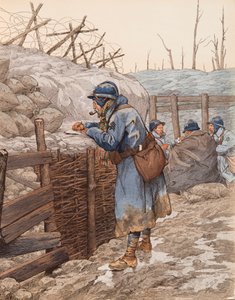 La lettera del pepere (soldato in trincea che scrive alla sua famiglia durante la Prima Guerra Mondiale), Collezione Privata