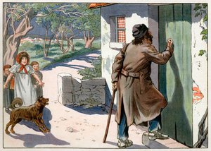 Joachim Murat, re deposto di Napoli, vagava in Provenza dopo la sua fuga da Napoli nel 1815. Incisione di Job da pseudonym for Onfray de Breville Jacques Job