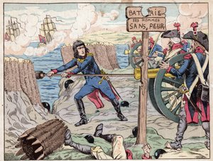NAPOLEONE A TOLOSA - (Assedio di Tolosa) 1793 - litografia di Job (Jacques Onfroy de Breville) da "Le Grand Napoleon des Petites Enfants" 1893 da pseudonym for Onfray de Breville Jacques Job