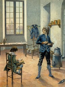 Napoleone I Bonaparte in guarnigione ad Auxonne con suo fratello Luigi Bonaparte tra il 1788 e il 1789. Illustrazione di Jacques Marie Gaston Onfray de Breville dit JOB da pseudonym for Onfray de Breville Jacques Job