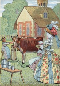 Scena della storia di Francia con giocattoli: Il piccolo Trianon di Maria Antonietta da pseudonym for Onfray de Breville Jacques Job