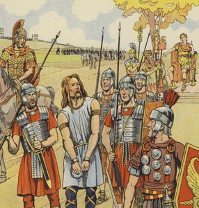 Vercingetorige si arrende a Giulio Cesare, 52 a.C. da pseudonym for Onfray de Breville Jacques Job