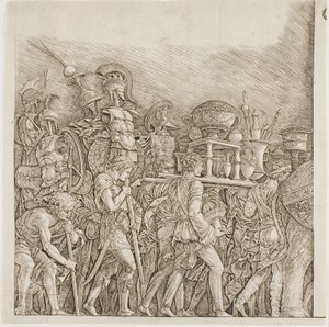 Trionfo di Cesare: Soldati che Portano Trofei da school of Andrea Mantegna