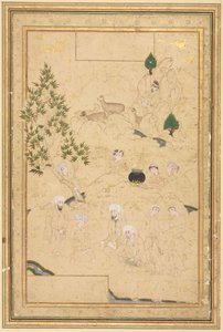 Picnic in montagna; Illustrazione a pagina singola da style of Muhammadi