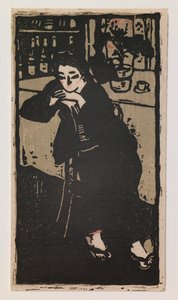 Donna in un caffè