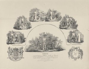 Allegoria delle virtù del re Guglielmo I, 1831 da van der Meulen