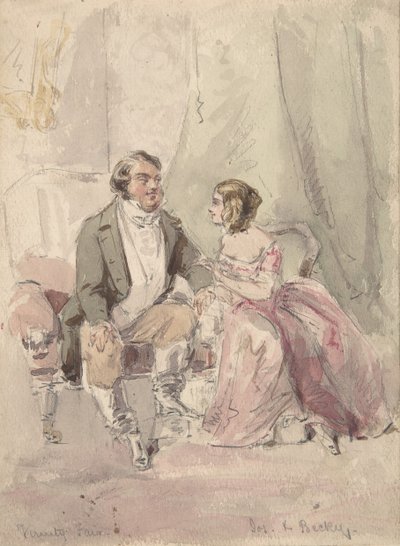 Scena da Vanity Fair: Jos e Becky, 1848-80 da Jerry Barret