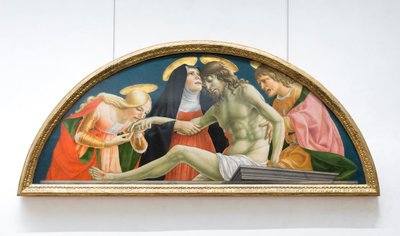 Santa Maria Maddalena, la Vergine Maria e San Giovanni Evangelista piangono Cristo morto da (1374 c.1420) Lorenzo da Sanseverino