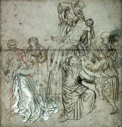 Pannello centrale di un trittico perduto di Campin, possibilmente disegnato da Vranck van der Stock da Master of Flémalle