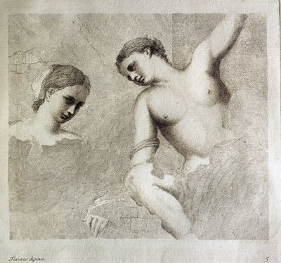 Personaggi femminili. In basso a sinistra 