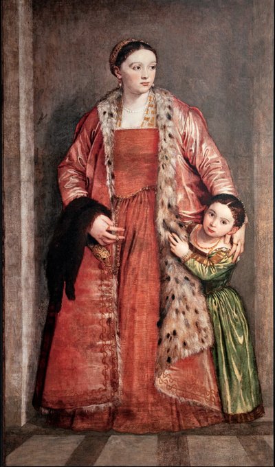Ritratto di Livia Porto Thiene e sua figlia Deidamia da (1528 88) Veronese