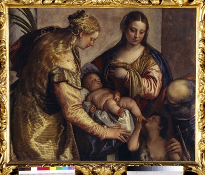La Sacra Famiglia con Santa Barbara da (1528 88) Veronese