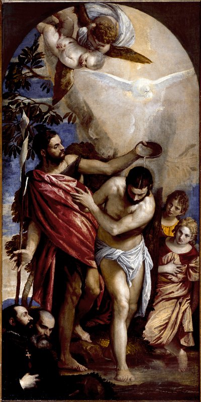Il battesimo di Cristo. Dipinto di Paolo Caliari detto Paolo Veronese (1528-1588) da Veronese