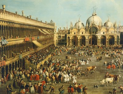 Corrida o caccia al toro in Piazza San Marco da Canaletto