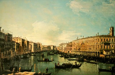 Il Canal Grande, Venezia, vista verso nord dal vicino al ponte di Rialto da Canaletto
