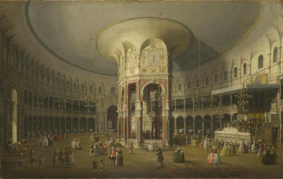 Vista interna della Rotonda di Ranelagh a Londra da Canaletto