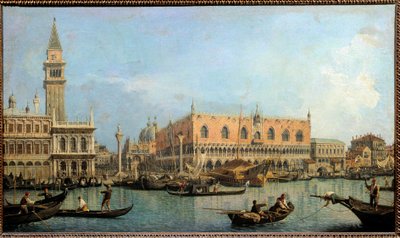 Le Mole, vista dal bacino di San Marco a Venezia da Canaletto
