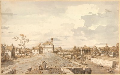 Vista di Porta Portello con il canale Brenta, Padova di Antonio Canal detto Canaletto (1697-1768) 1740-1743 Dim 33,1x52,9 cm Albertina, Vienna da Canaletto