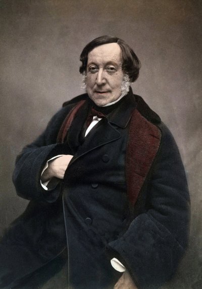 Gioachino (Antonio) Rossini (1792-1868) compositore italiano. dopo una fotografia di Nadar da Nadar