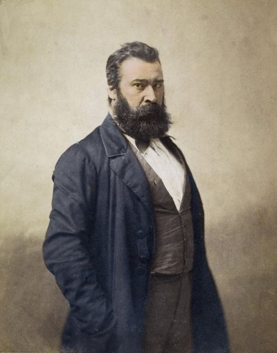 Jean Francois Millet (1814-1875) pittore francese c. 1870 foto di Nadar - Colorazione digitale - Ritratto di Jean-Francois (Jean Francois) Millet (1814-1875), pittore, incisore. Fotografia di Nadar. XIX secolo da Nadar