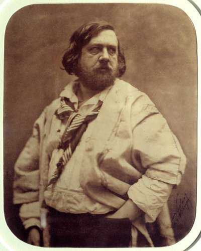 Ritratto dello scrittore francese Théophile Gautier (1811-1872) in camicia bianca Fotografia di Félix Tournachon detto Nadar (1820-1910) 1854 Parigi, museo d