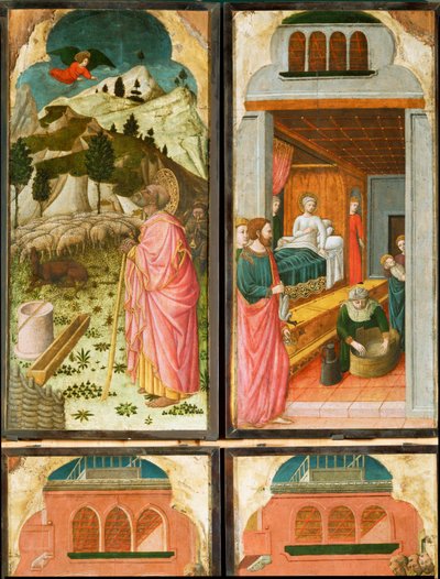 12 scene della vita della Vergine ... da (active c.1463-c.1490) Master of Wilten