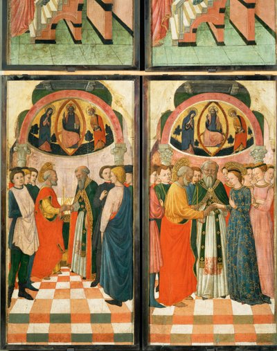 12 scene della vita della Vergine ... da (active c.1463-c.1490) Master of Wilten
